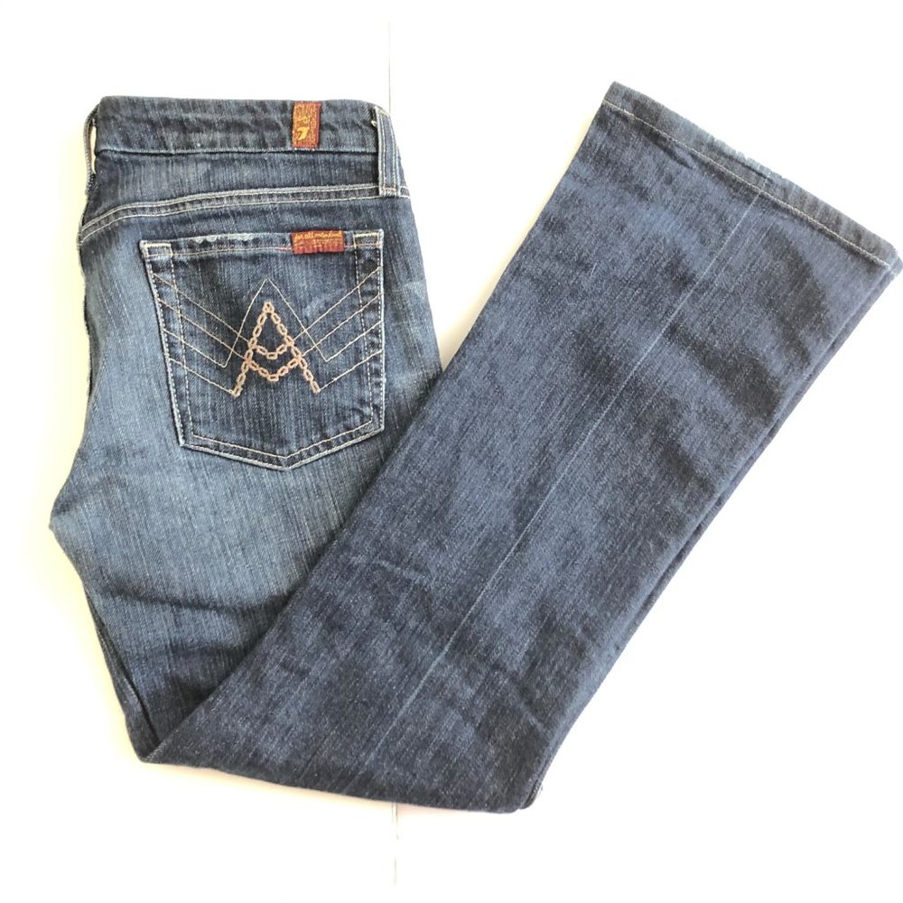 7 for all mankind A Pocket Low Rise Boot Cut 27